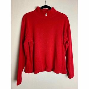 Telluride Snowman Mock-neck Red Sweater